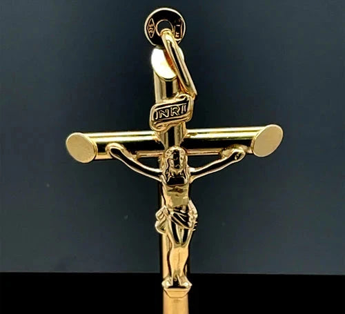Crucifix Gold Cross, 9k Gold Pendant Cross For Men, Cross For Women, Cross Pendant, Genuine Cross Pendant