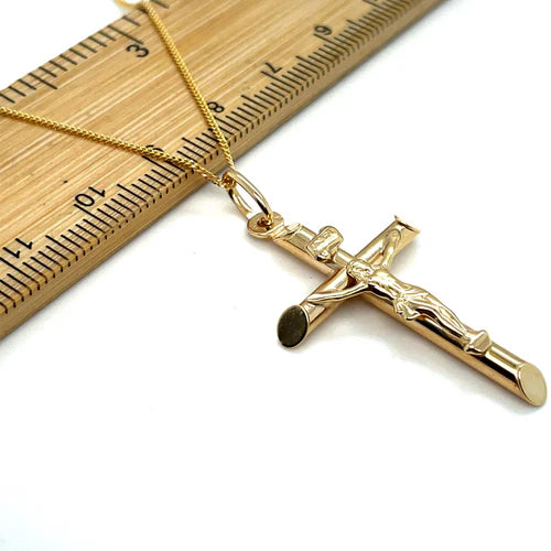 Crucifix Gold Cross, 9k Gold Pendant Cross For Men, Cross For Women, Cross Pendant, Genuine Cross Pendant