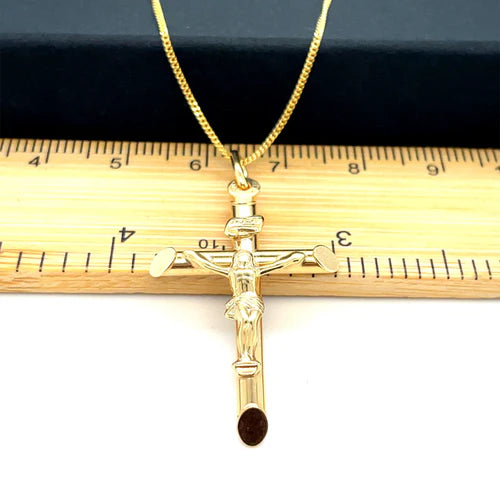 Crucifix Gold Cross, 9k Gold Pendant Cross For Men, Cross For Women, Cross Pendant, Genuine Cross Pendant