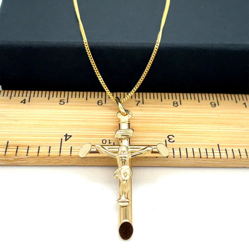 Crucifix Gold Cross, 9k Gold Pendant Cross For Men, Cross For Women, Cross Pendant, Genuine Cross Pendant