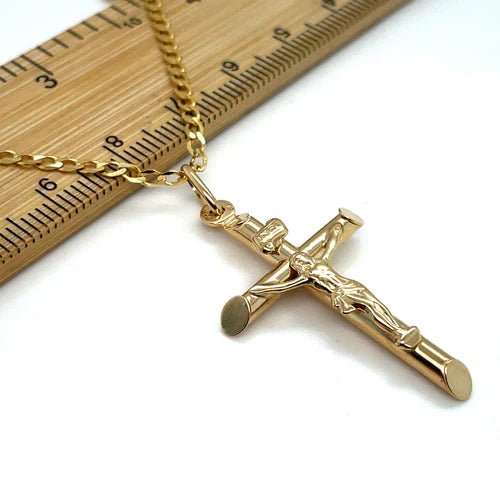 Crucifix Gold Cross, 9k Gold Pendant Cross For Men, Cross For Women, Cross Pendant, Genuine Cross Pendant