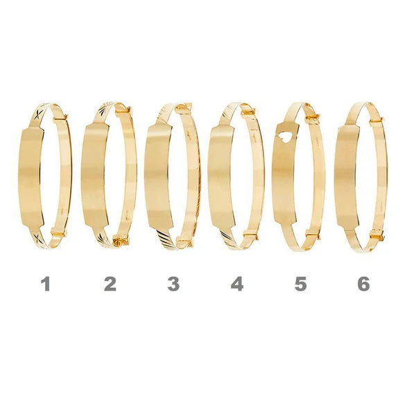 9ct Gold Baby ID Bangle Free Engraving