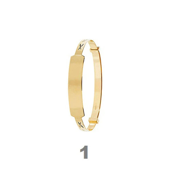 9ct Gold Baby ID Bangle Free Engraving