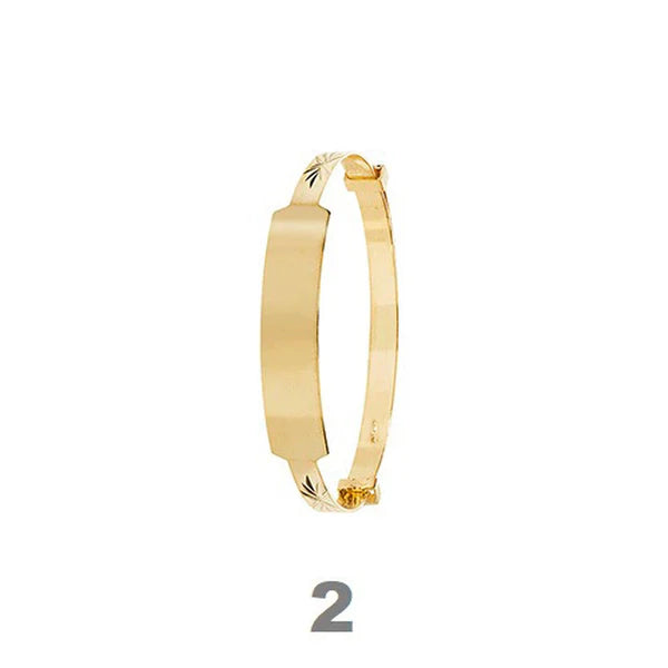 9ct Gold Baby ID Bangle Free Engraving