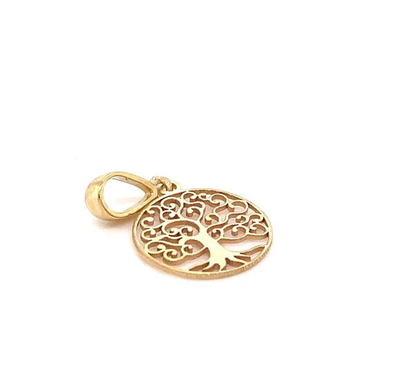9ct Gold Round Tree of Life Pendant, Charm Tree of Life, Round Tree of Life, Gifts for her