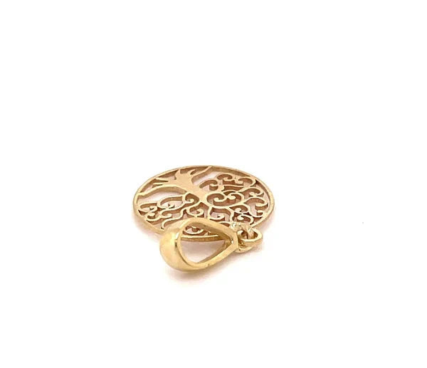 9ct Gold Round Tree of Life Pendant, Charm Tree of Life, Round Tree of Life, Gifts for her