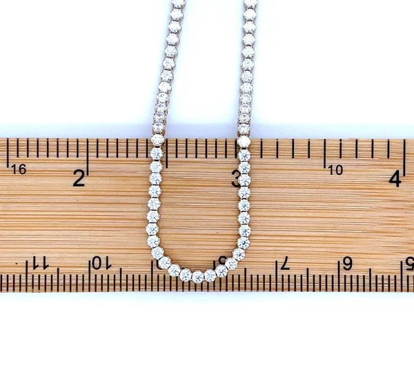 9ct Yellow/White Gold Round CZ Tennis Bracelet Ladies 2.7g BRAND NEW