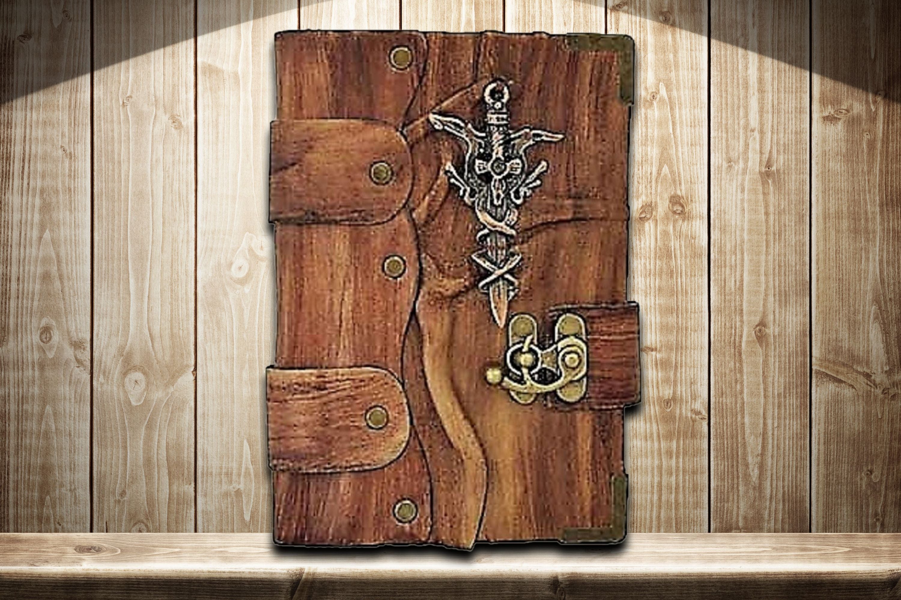 Large Leather Brown barbarian sword Journal Notebook Diary Sketch Book /sword Journal/Christmas Birthday Unisex Gift Mothers day gift