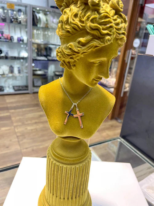 Flat Gold Cross, 9k Plain Yellow Gold Cross, Cross For Men, Cross For Women, Cross Pendant