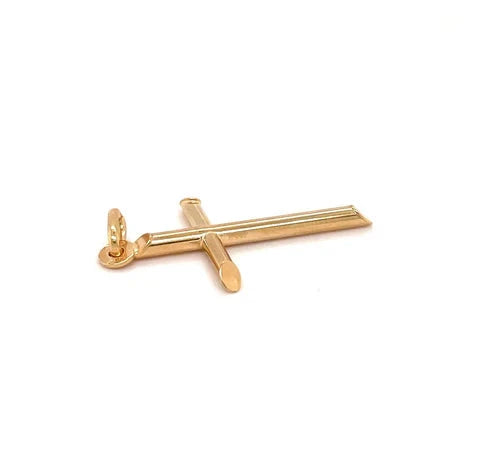 Gold Cross Pendant, 9K Yellow Plain Cross, Classy Unisex Cross, Cross For Women, Cross For Men