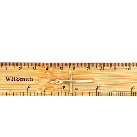 Gold Cross Pendant, 9K Yellow Plain Cross, Classy Unisex Cross, Cross For Women, Cross For Men