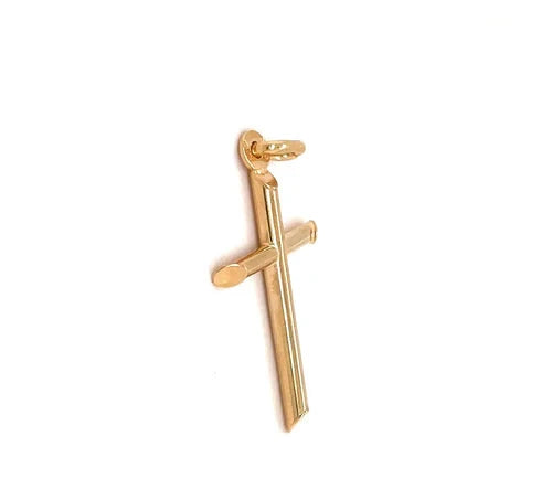 Gold Cross Pendant, 9K Yellow Plain Cross, Classy Unisex Cross, Cross For Women, Cross For Men