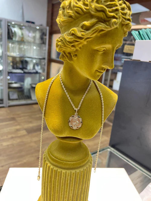 St Christopher Pendant, 9ct St Christopher Medallion Charm Pendant, 375 Hallmarked, Small-Medium-Large