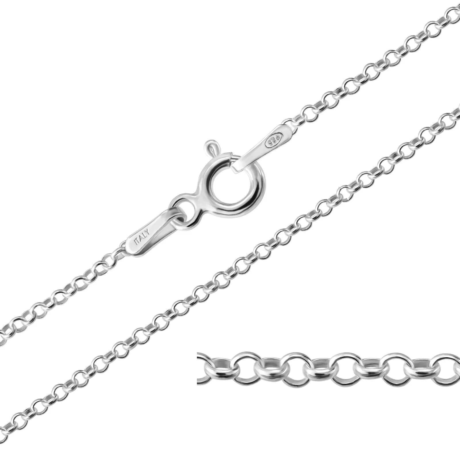 925 Sterling Silver Belcher Chain Necklace 14" 16" 18" 20" 22" 24" 26" 28" 30"