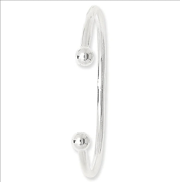 Silver Maidens Torc Bangle Plain Design