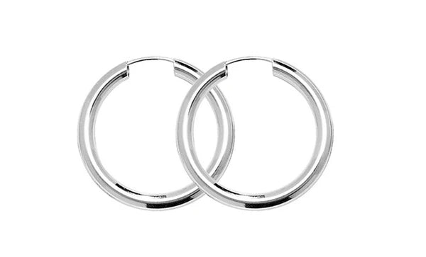 Silver ROUND DANGLE SLEEPERS EARRINGS 925 Sterling Silver Plain Design UK Hallmarked