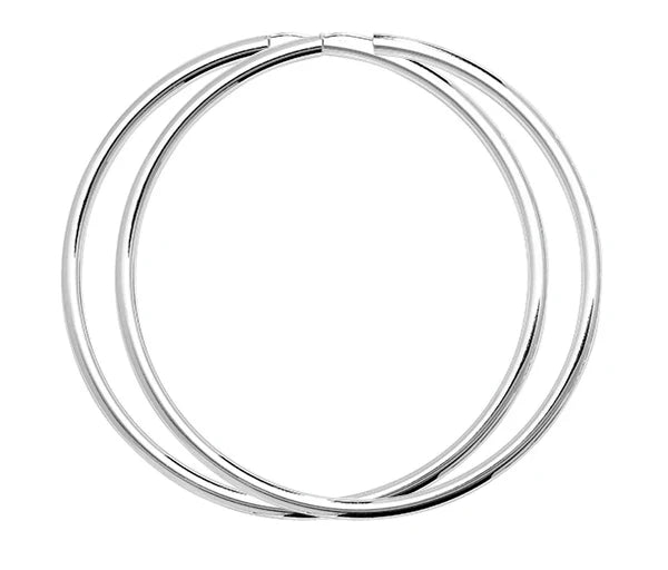 Silver ROUND DANGLE SLEEPERS EARRINGS 925 Sterling Silver Plain Design UK Hallmarked