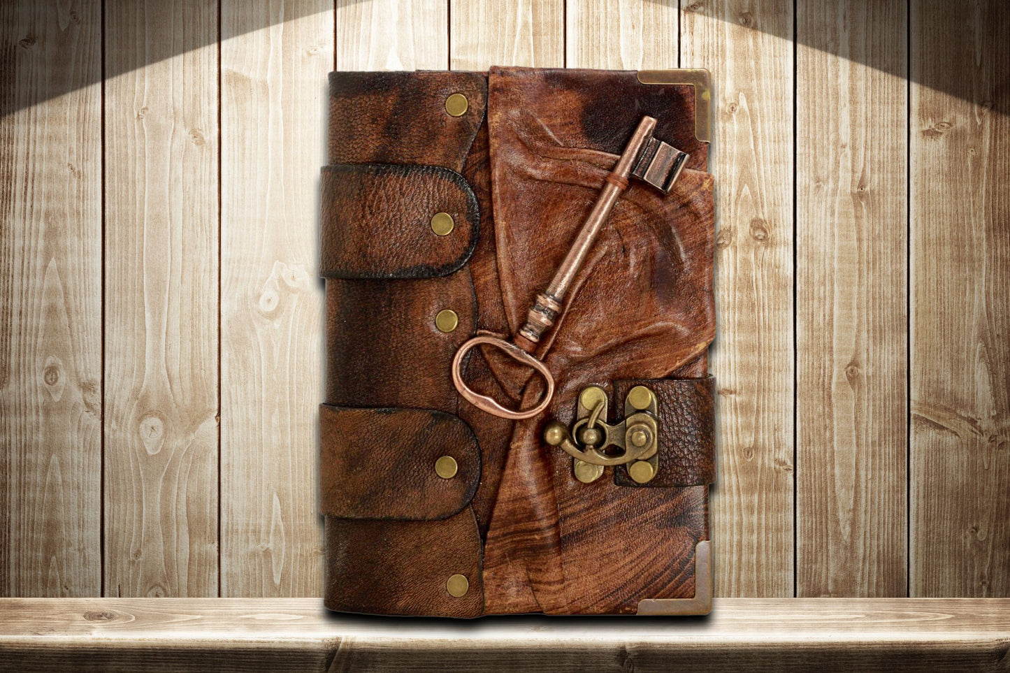 Large Leather Journal Notebook Diary Sketch Book /Key Journal/Christmas Birthday Unisex Gift Mothers day gift